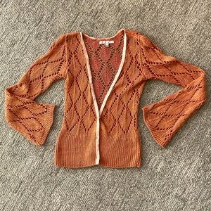 CAbi orange sweater